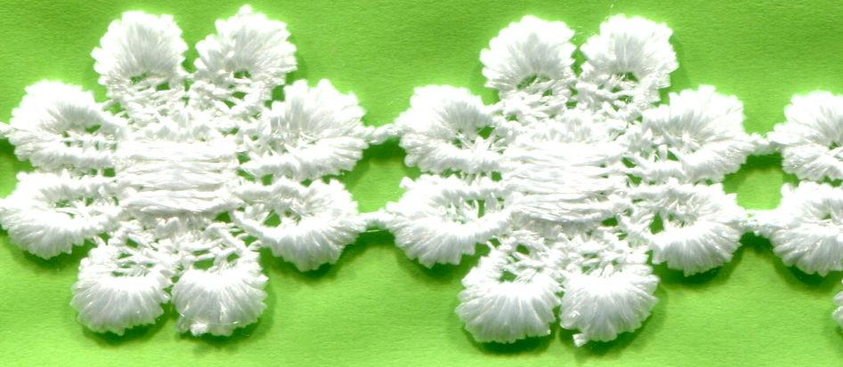 L100-IV - COTTON GUIPURE DAISY TRIM IVORY (27.4m)