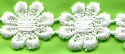 L100-IV - COTTON GUIPURE DAISY TRIM IVORY (27.4m)