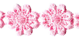 L100-P - COTTON GUIPURE DAISY TRIM PINK (27.4m)