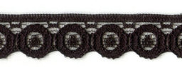 L129-B-25 - NYLON LACE BLACK FLAT 12.5mm (25M)