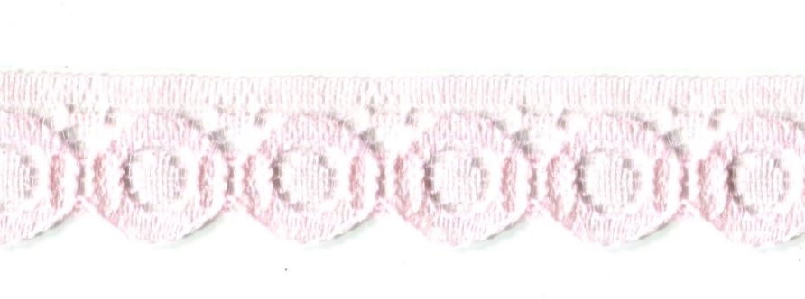 L129-P-25 - NYLON LACE PINK FLAT 12.5mm (25M)