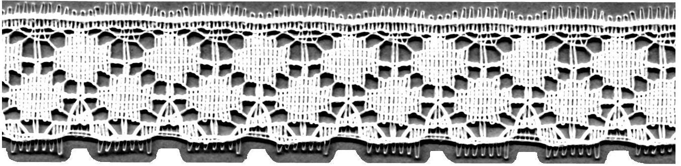 L1337-W-25 - POLYESTER LACE WHITE FLAT 19mm (25M)