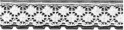L1337-W-25 - POLYESTER LACE WHITE FLAT 19mm (25M)