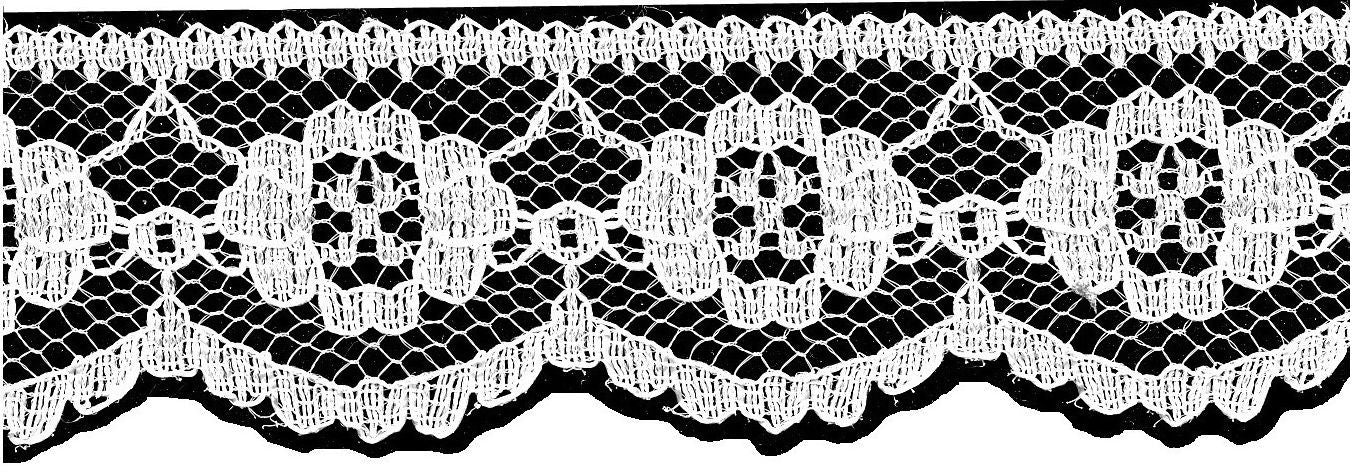 L4229-W-25 - 4216/29 NYLON LACE WHITE FLAT 25mm (25M)