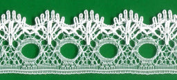 KNITTING IN EYELET LACE 18 mm WHITE