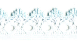 KNITTING IN EYELET LACE 18 mm BLUE/WHITE