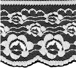 L507798-25 - (5075/77) NYLON LACE AURORA FLAT 77mm (25M)