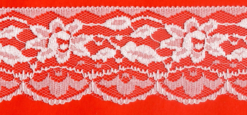 L5865I-25 - (583/65) NYLON LACE IVORY FLAT 63mm (25M)