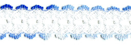 EYELET LACE FLAT BLUE MIX 32 mm