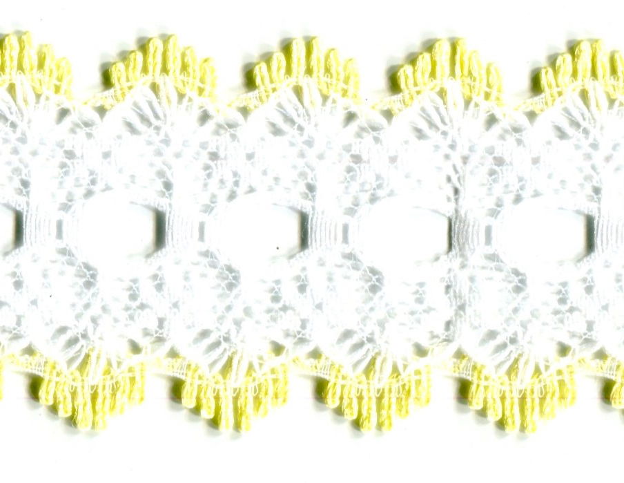 EYELET LACE FLAT LEMON 32 mm