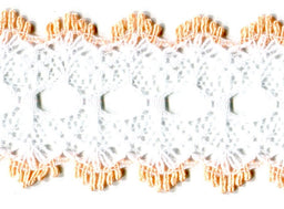 EYELET LACE FLAT PEACH 32 mm