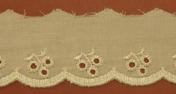 LBA204502I - LACE BROD ANGLAISE CHERRY 40mm IVORY FLAT (54.8M)