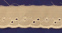 LBA245801W - LACE BROD ANGLAISE DAISY 25mm WHITE FLAT (27.4m)