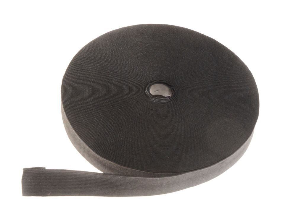 LE4B - WOVEN LOOM ELASTIC 25mm (1 inch) BLACK