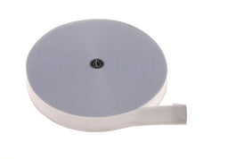 LE4W - WOVEN LOOM ELASTIC 25mm (1 inch) WHITE