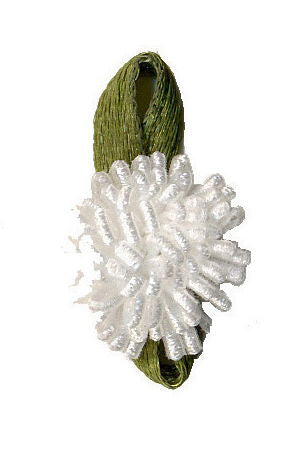 LF029 - LOOPED FLOWER 029 WHITE