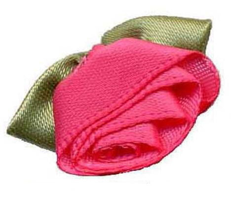 LR175 - LARGE ROSES 175 SHOCK PINK (Green Leaf)