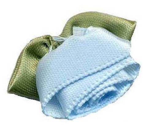 LR305 - LARGE ROSES 305 LIGHT BLUE (Green Leaf)