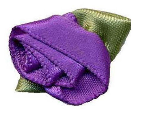LR465 - LARGE ROSES 465 PURPLE (Green Leaf)
