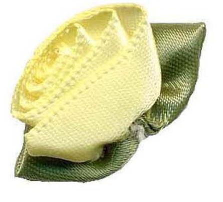 LR617 - LARGE ROSES 617 BABY MAIZE (Green Leaf)