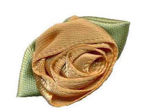 LR690 - LARGE ROSES 690 OLD GOLD (Green Leaf)