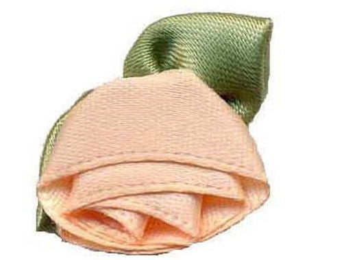LR714 - LARGE ROSES 714 PETAL PEACH (Green Leaf)
