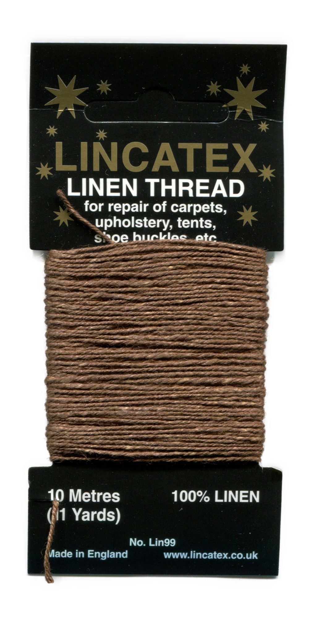 LT-BR - LINCATEX LINEN THREAD 10m BROWN