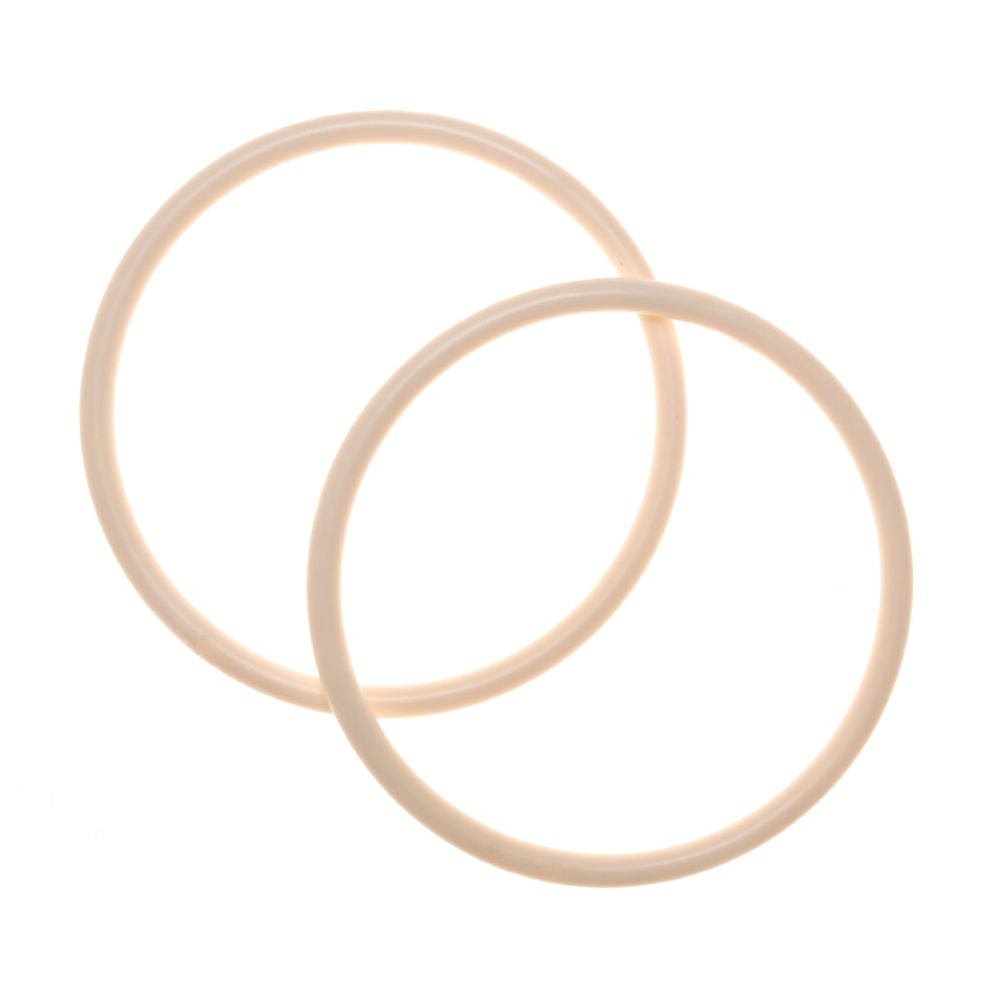MAC5C - MACRAME RING 5 INCH CREAM (24) (Elbesee)
