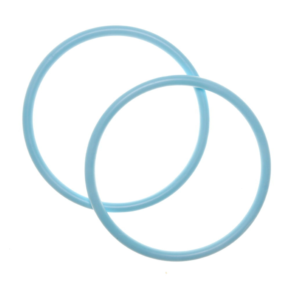 MAC5PB - MACRAME RING 5 INCH PALE BLUE (24) (Elbesee)