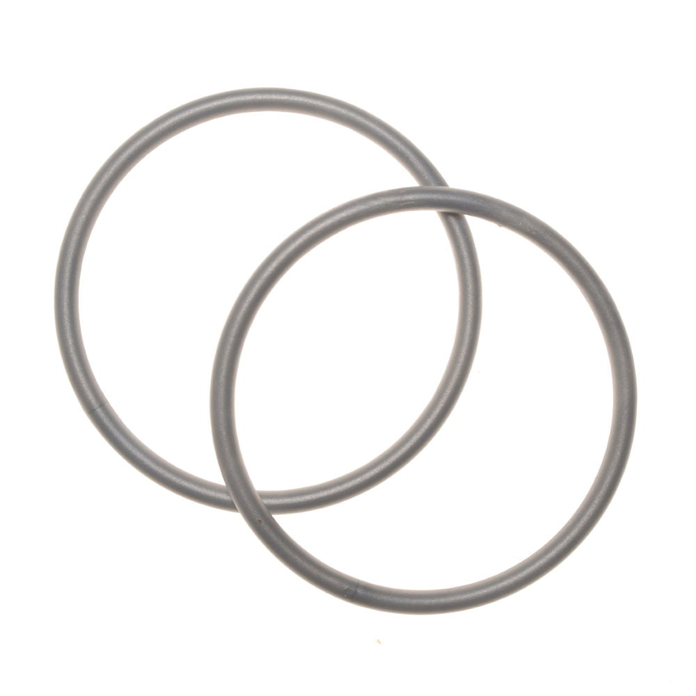 MAC5PE - 12.7CM MACRAME RING - PEWTER (24) (Elbesee)