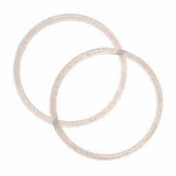 MAC5S - 12.7CM MACRAME RING SILVER GLITTER/CLEAR (24) (Elbesee)