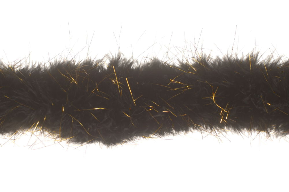 MARAGLB - MARABOU GOLD LINING - BLACK (10M)