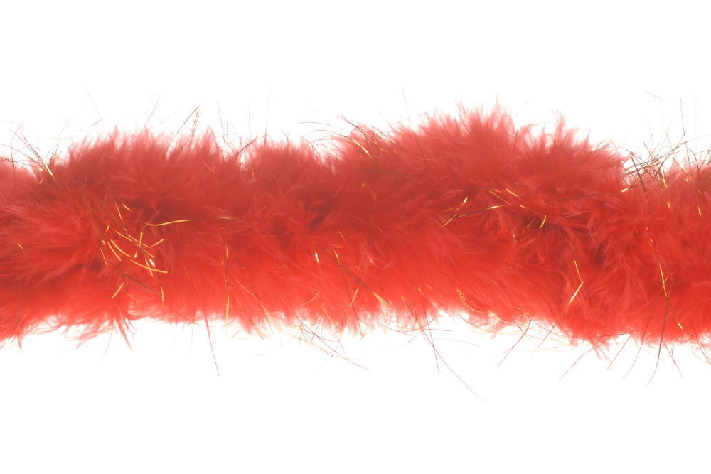 MARAGLR - MARABOU GOLD LINING - RED (10M)