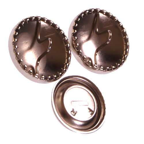 MCB38 - **N/P BRASS COVER BUTTON 38 MM (2/card)