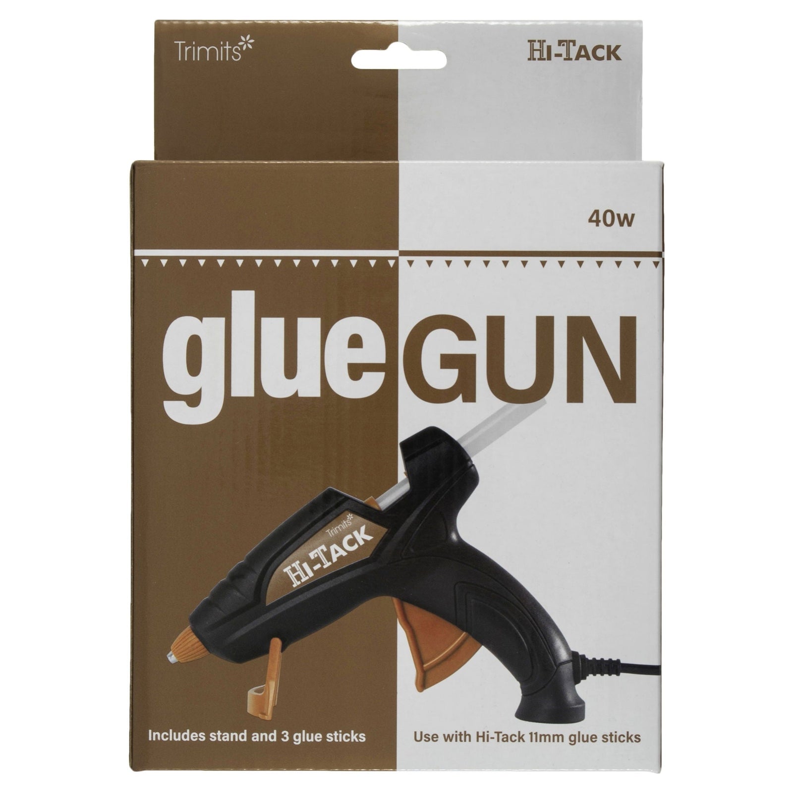 MG140  LARGE 40W HI TACK HIGH TEMP. GLUE GUN + 3 STICKS