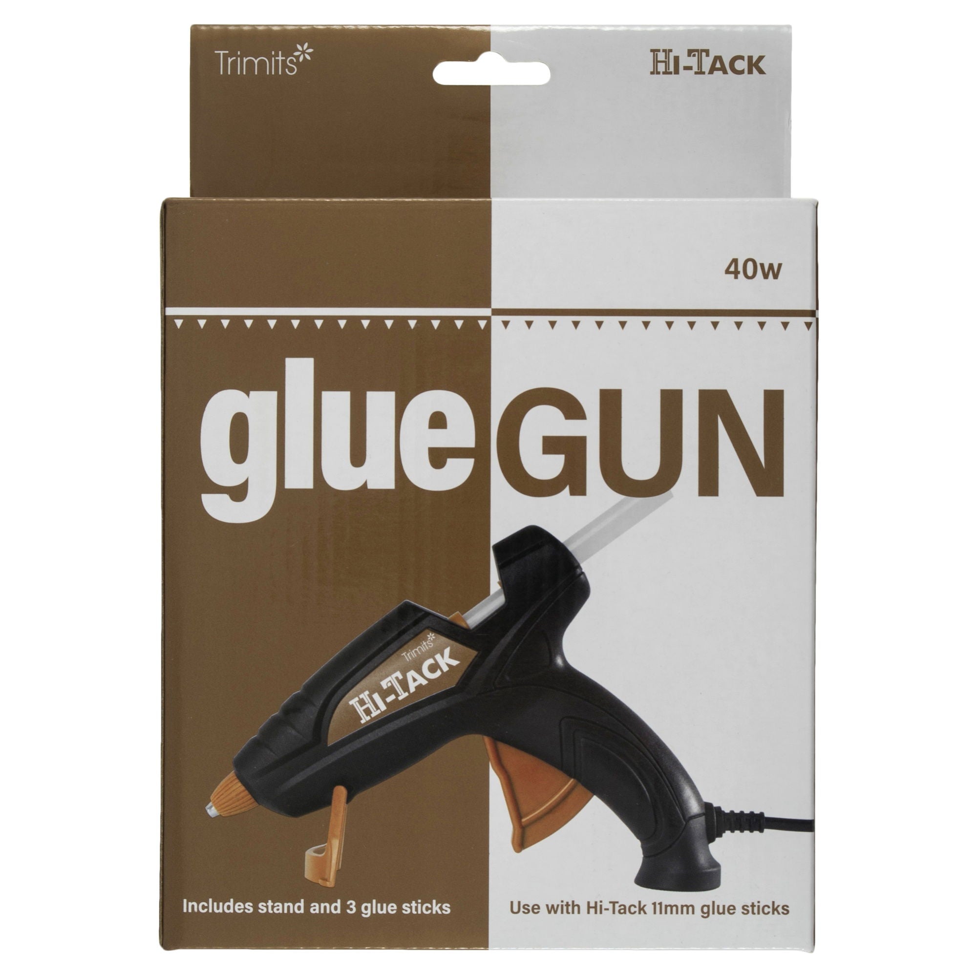 MG140  LARGE 40W HI TACK HIGH TEMP. GLUE GUN + 3 STICKS