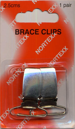 NBC-1 - NORTEXX STANDARD NICKEL BRACE CLIPS (PAIR)
