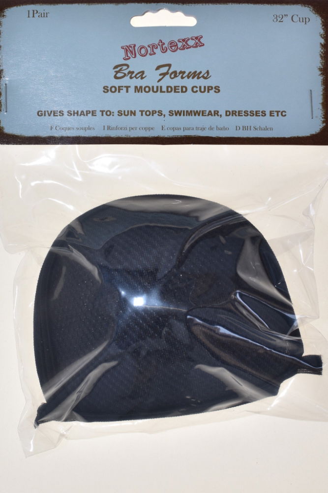 NBF-1X - NORTEXX CARDED BRA FORM (2) 32 inch BLACK