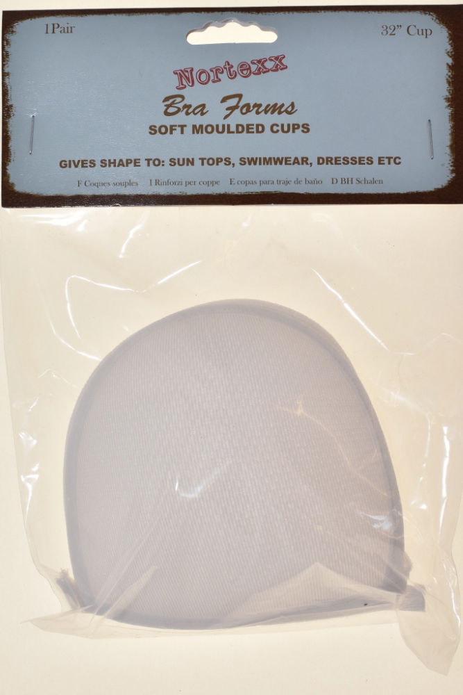 NBF-1 - NORTEXX CARDED BRA FORM (2) 32 inch WHITE