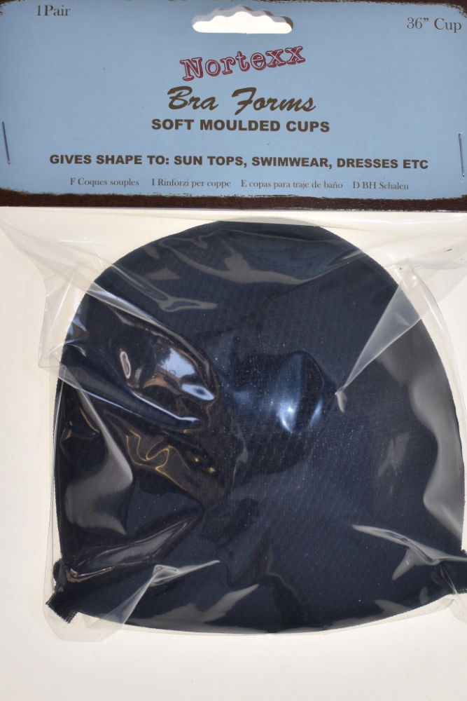 NBF-3X - NORTEXX CARDED BRA FORM (2) 36 inch BLACK