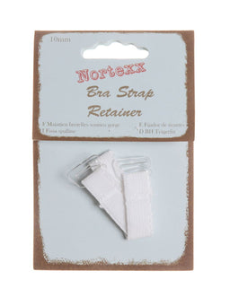 NBR-2 - NORTEXX MINI BRA RETAINER STRAPS PAIR WHITE