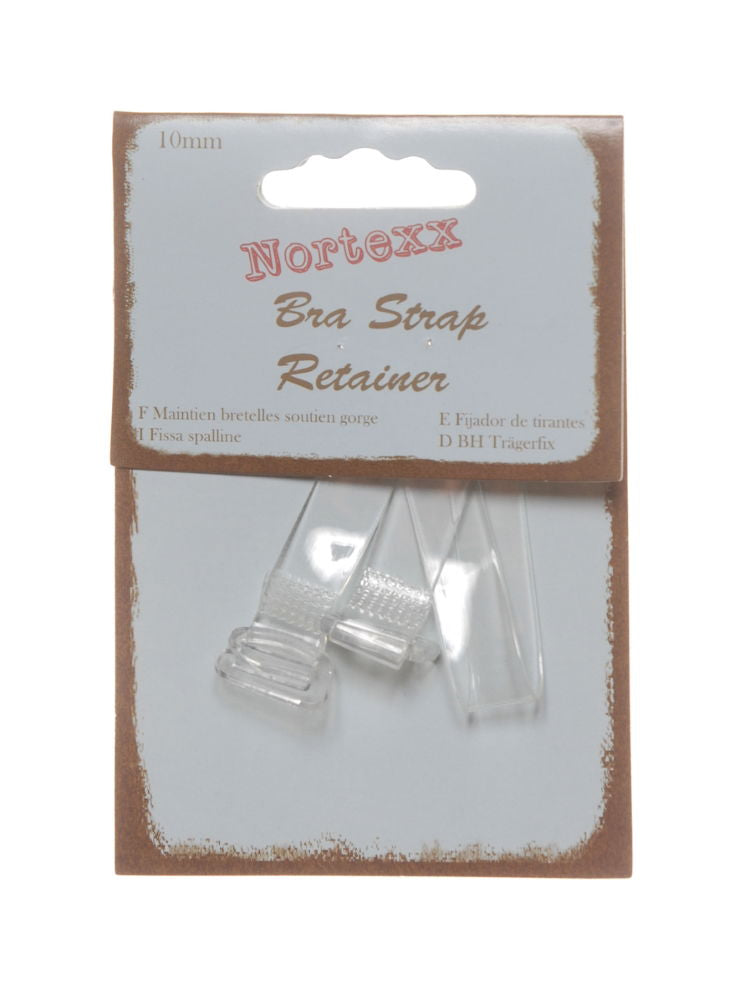 NBR-4 - NORTEXX MINI BRA RETAINER STRAPS PAIR CLEAR