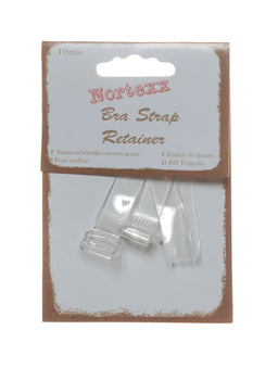 NBR-4 - NORTEXX MINI BRA RETAINER STRAPS PAIR CLEAR