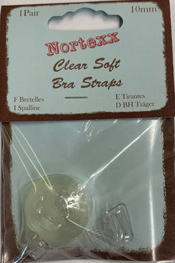 NBS-1 - NORTEXX CLEAR BRA STRAPS (PAIR)