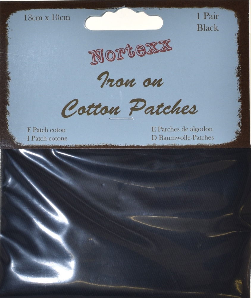 NDP-11 - NORTEXX CARDED TWILL PATCHES (PAIR) BLACK