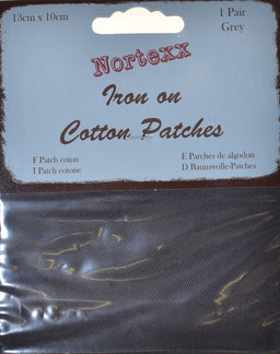 NDP-12 - NORTEXX CARDED TWILL PATCHES (PAIR) GREY