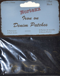 NDP-3 - NORTEXX CARDED DEMIN PATCH (PAIR) BLACK