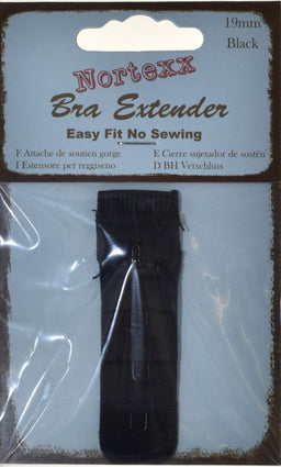 NE-19X - NORTEXX BRA EXTENDER 19 mm BLACK