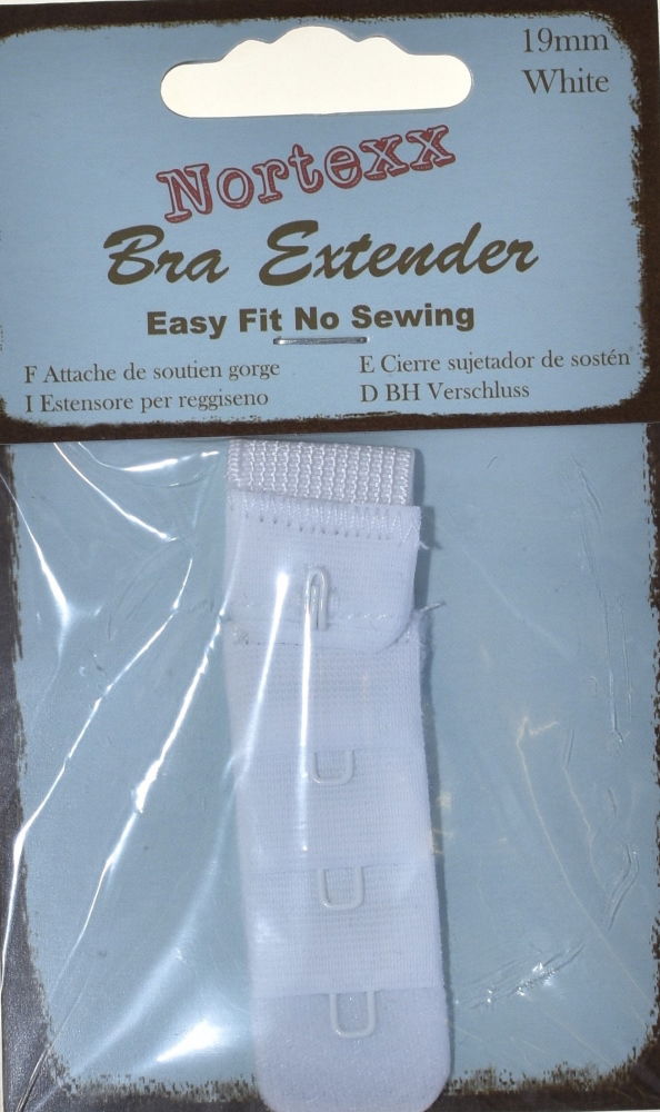 NE-19 - NORTEXX BRA EXTENDER 19 mm WHITE