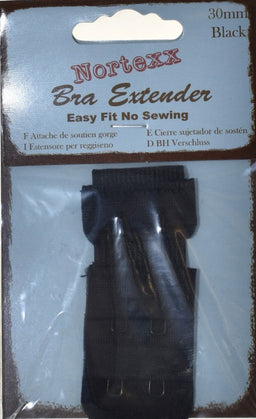 NE-30X - NORTEXX BRA EXTENDER 30 mm BLACK